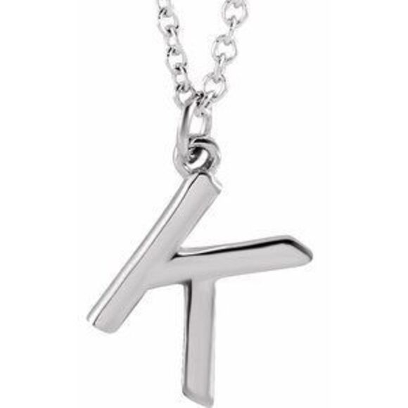 Kazi Luxury 14K White Initial K Dangle 16" Necklace,All Products : American Fashion Style Bags On Sale